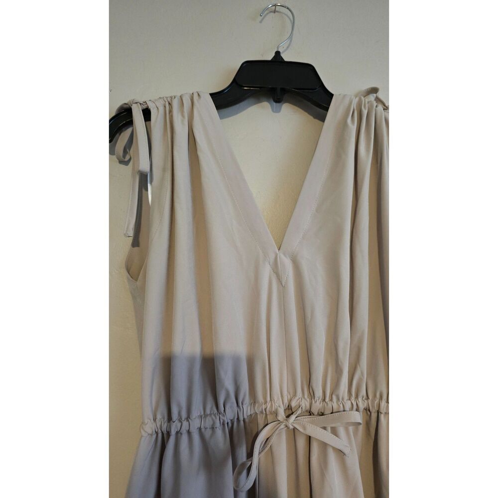 Calvin Klein Commuter Sleeveless Tan Tiered Maxi Dress Size 4 NWTxi Dress - Picture 4 of 6